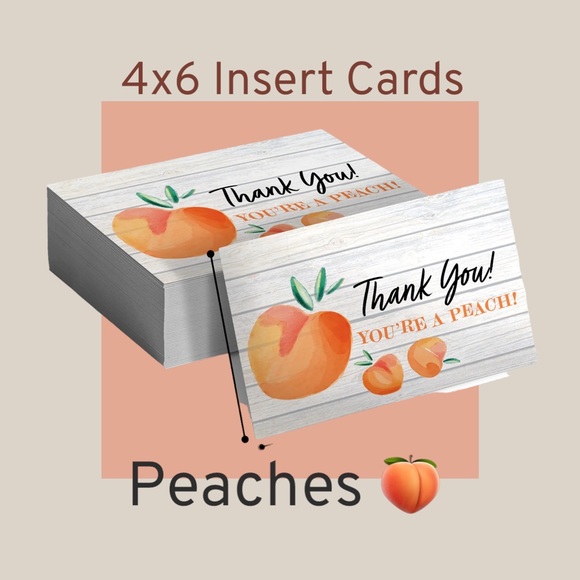🆑 Peaches 🍑 4x6 Insert Cards Pack of 25 - Picture 3 of 7